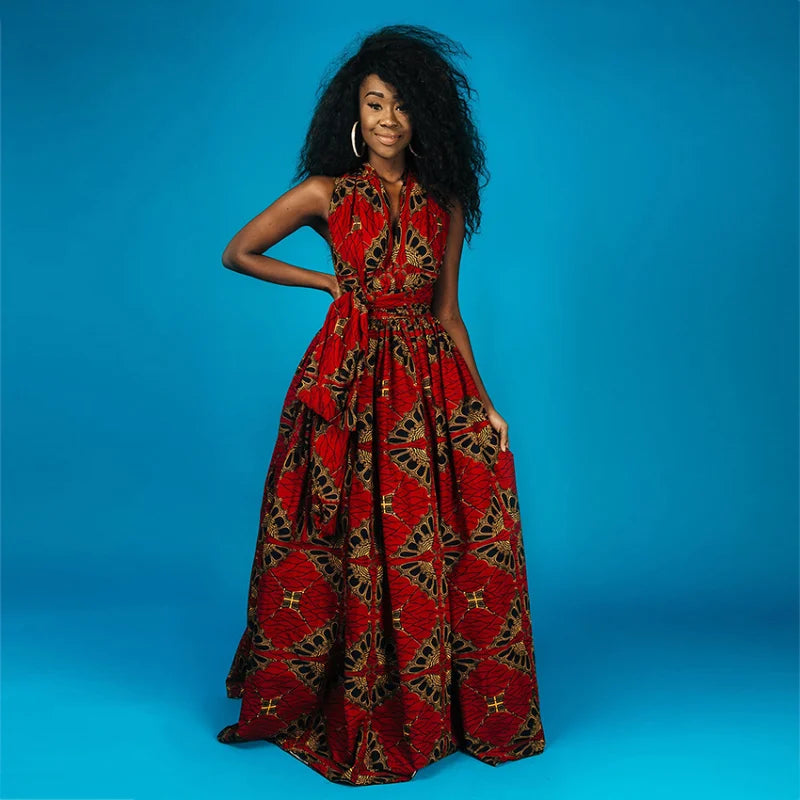 Women's Casual Vintage Causal Long Party Dress