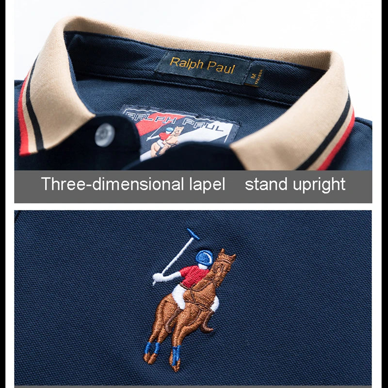Fashion casual Men's POLO shirt short-sleeved lapel T-shirt half-sleeved