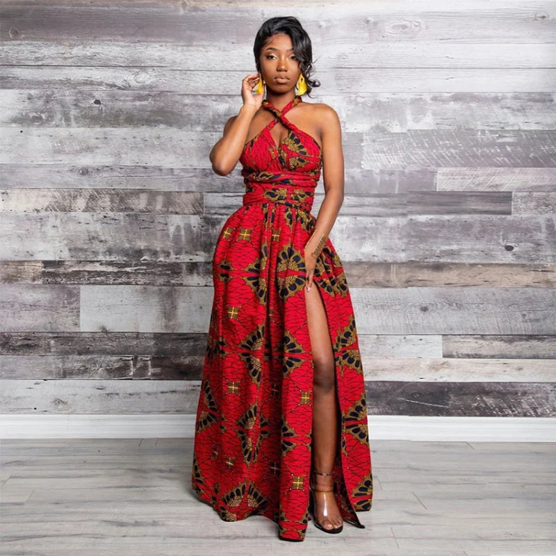 Women's Casual Vintage Causal Long Party Dress