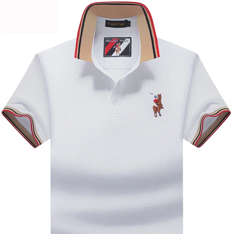 Fashion casual Men's POLO shirt short-sleeved lapel T-shirt half-sleeved