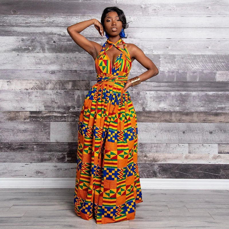 Women's Casual Vintage Causal Long Party Dress