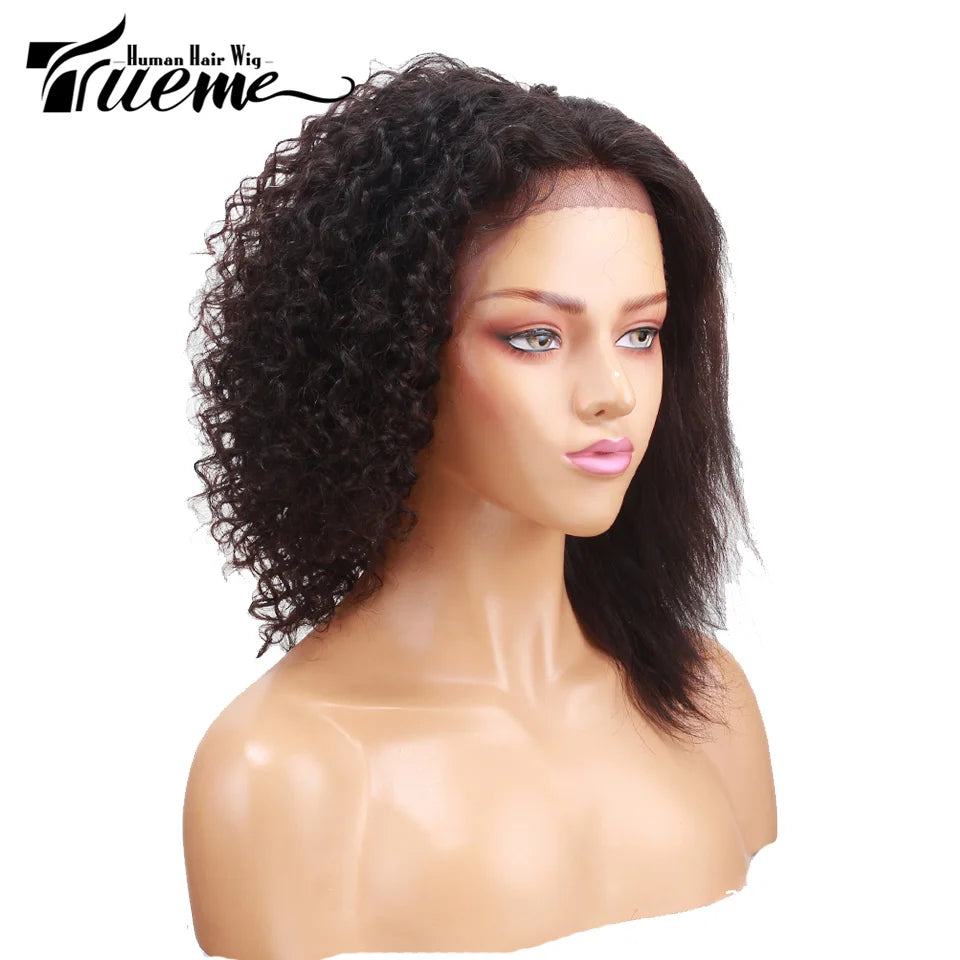 Lace Wig Type: 13*6*1 Wet And Wavy Bob Lace Wig Brazilian Straight Human Hair Wigs