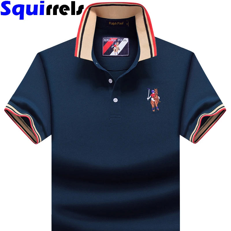 Fashion casual Men's POLO shirt short-sleeved lapel T-shirt half-sleeved