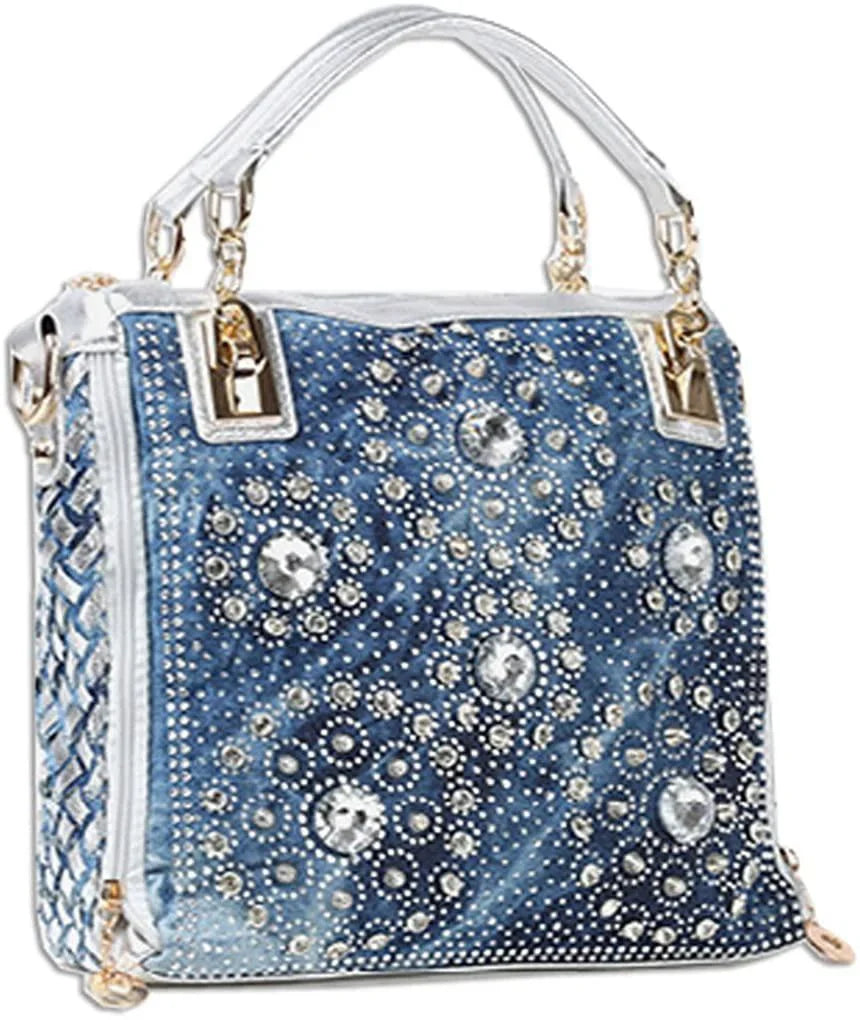 Luxury Women's handbags Shoulder Bag Tote Bag with Diamond Jean Handbag Crystal Crossbody Bag