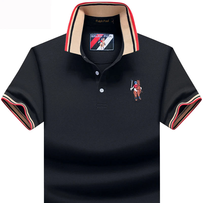 Fashion casual Men's POLO shirt  short-sleeved lapel T-shirt half-sleeved