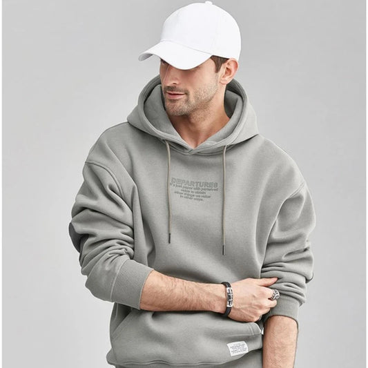 Mens Fashion Hoodies Sweatshirt Casual Solid Hooded