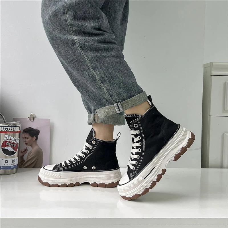 Women's Casual Platform Sneakers Stars Canvas Trainers Running Sport Shoes