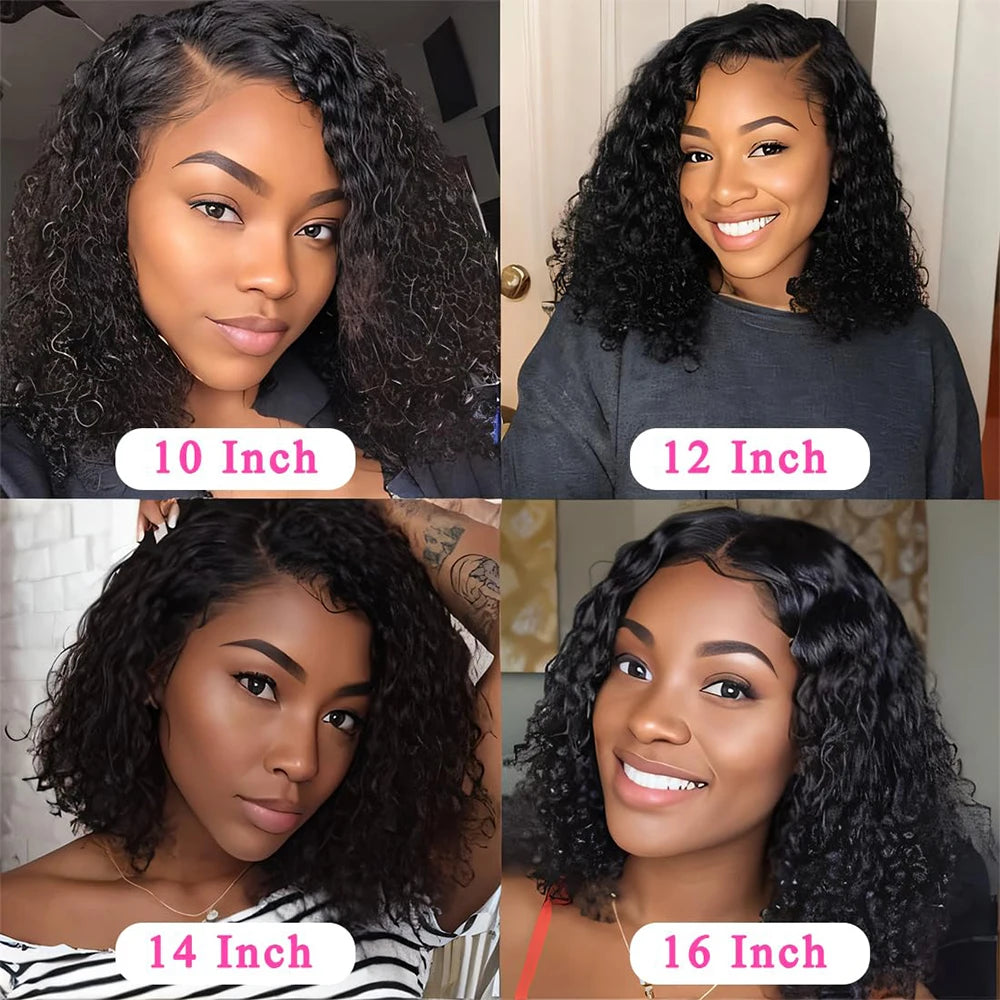 Short Bob Wigs Human Hair 4x4 Glueless Wigs Water Wave Bob Wigs Human Hair