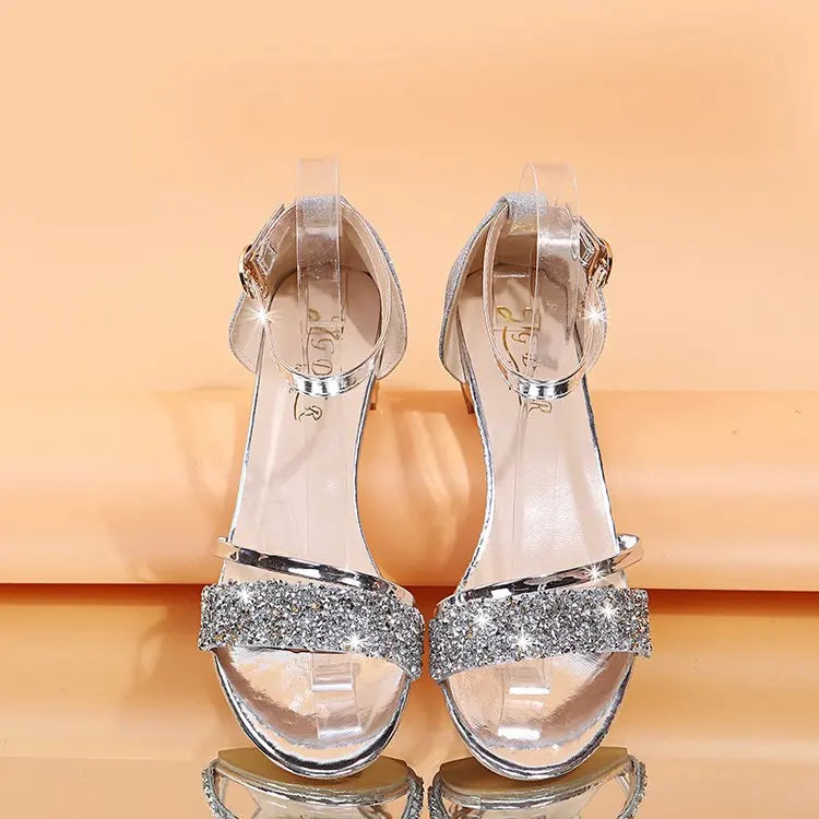 Fashion Modern Women's Sandals Gold and Silver