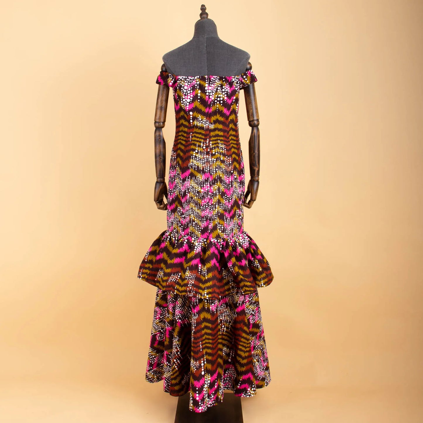 Women Fashion Ankara African Dresses for Party Wedding Dinner Evening Maxi Dress