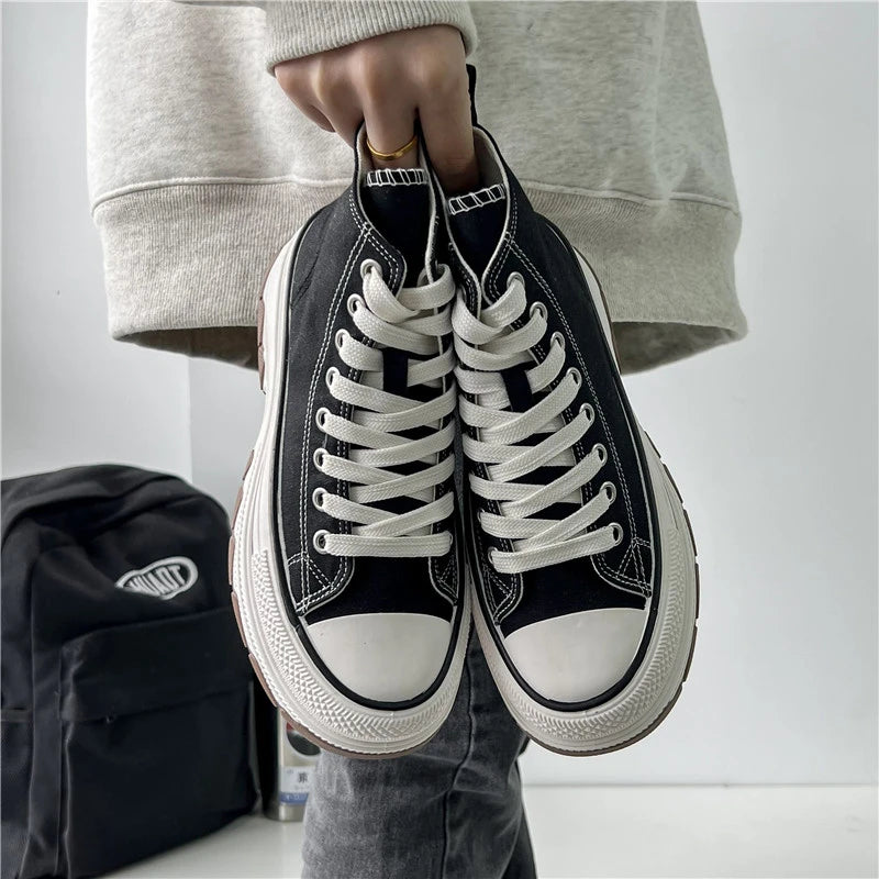 Women's Casual Platform Sneakers Stars Canvas Trainers Running Sport Shoes